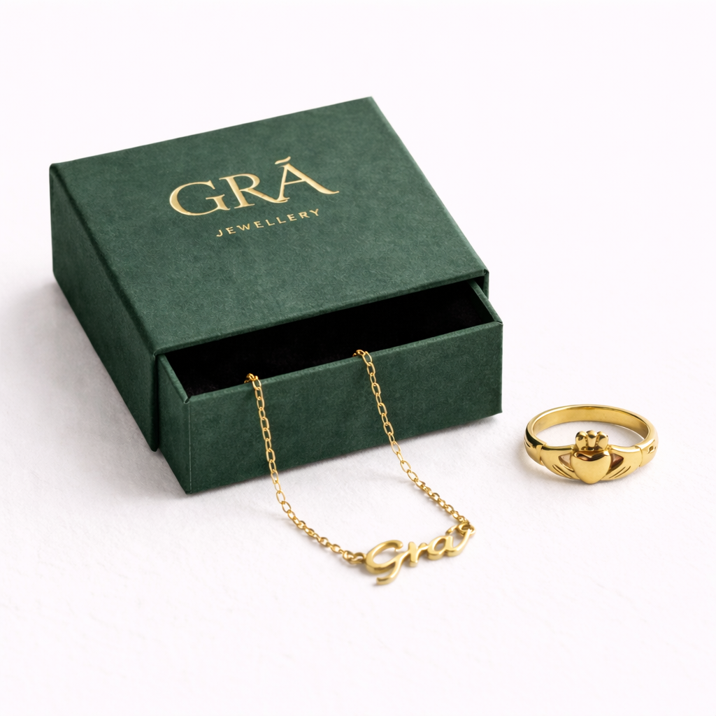 Grá for Mam Gift Set – Grá Necklace & Claddagh Ring