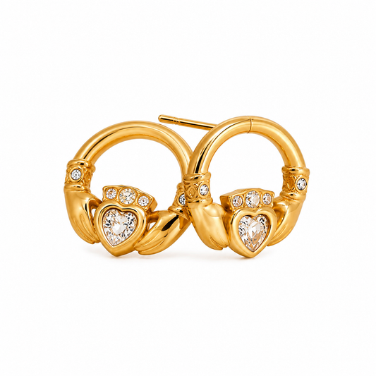 Claddagh Crystal Huggies